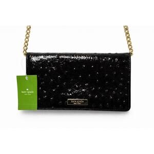 Kate Spade Alexander Avenue Isabeli Ostrich Crossbody Chain Bag Clutch $275 New